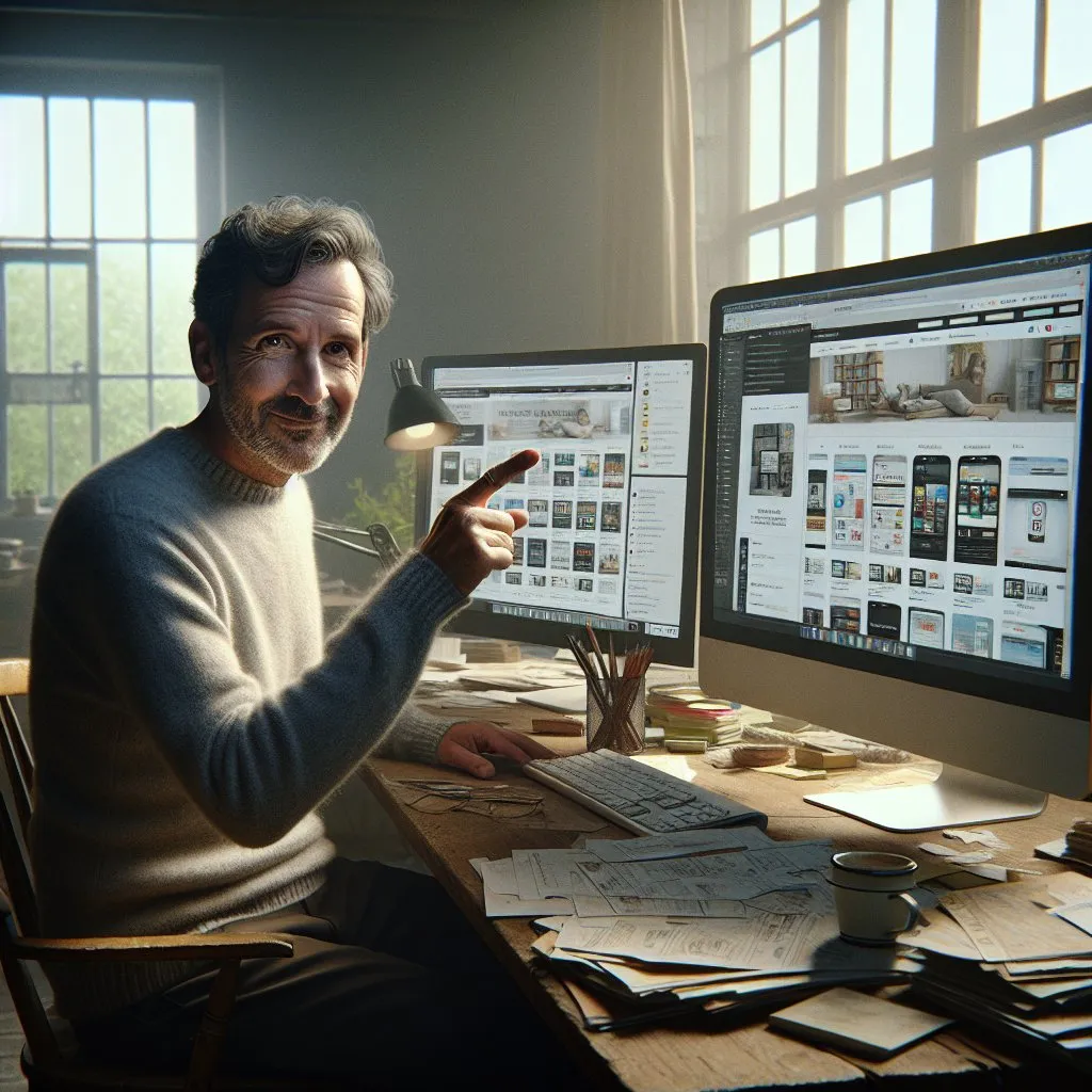 Before-and-after comparison of a redesigned website page